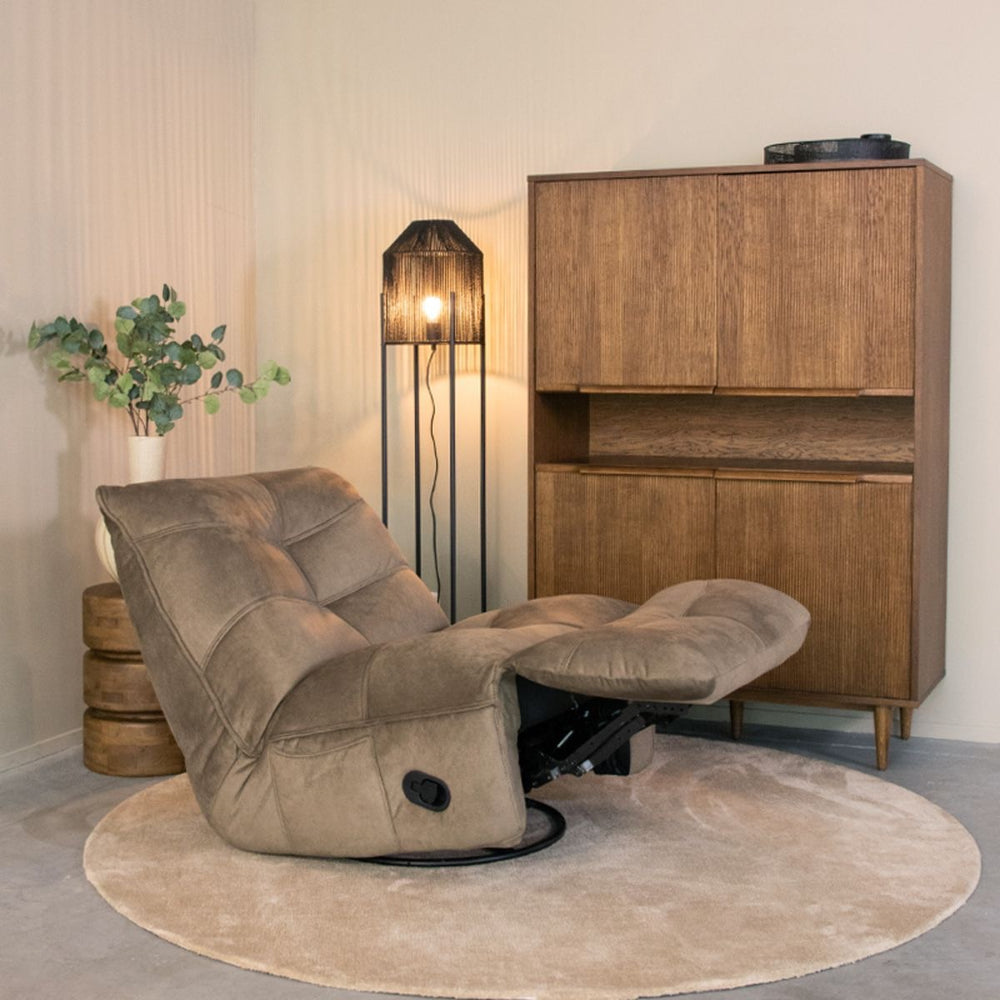 taupe kleurige relaxfauteuil