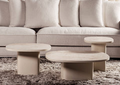 Salontafel Mila Marmer- of Keramiek met metaal