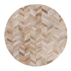 Rond Vloerkleed Joanne Beige Koeienhuid