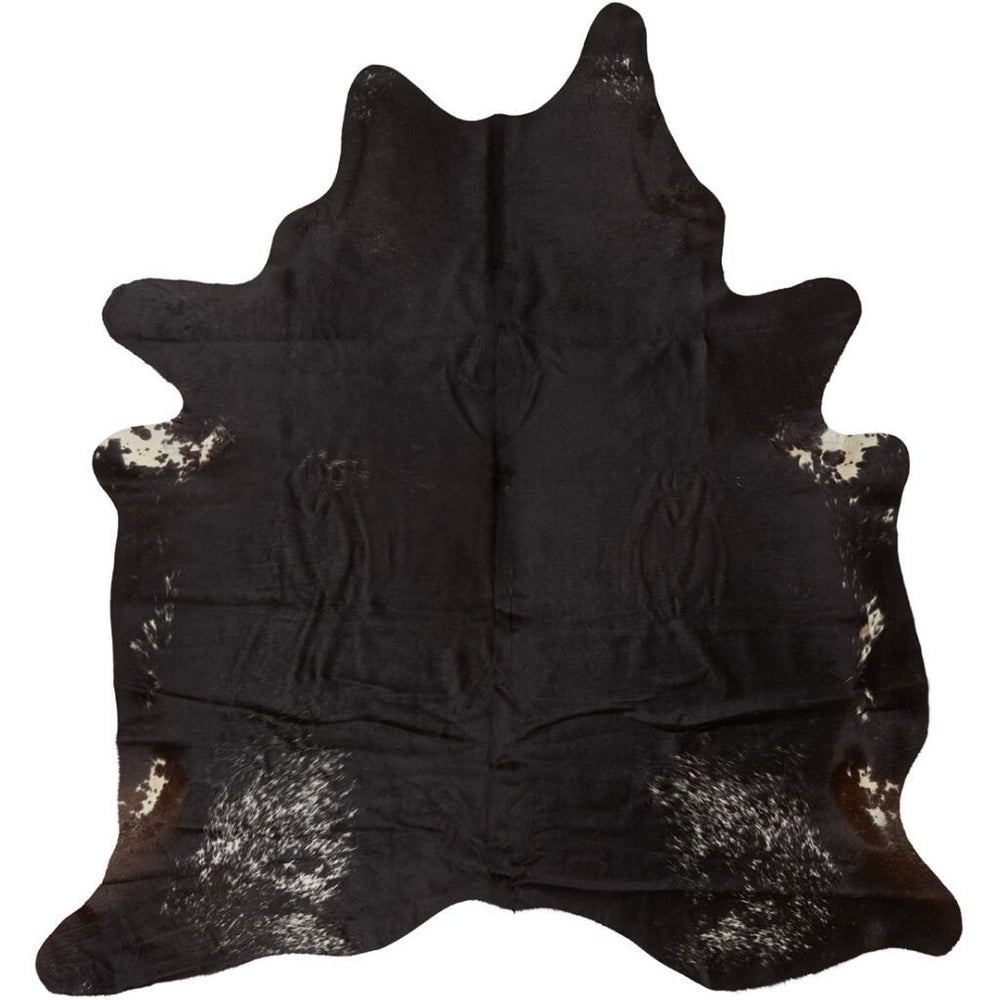 Zwart koeienhuid vloerkleed 3,58 m²
