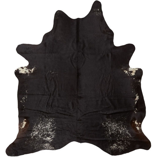 Zwart koeienhuid vloerkleed 3,58 m²