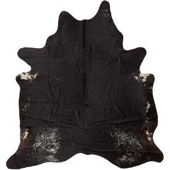 Zwart koeienhuid vloerkleed 3,58 m²