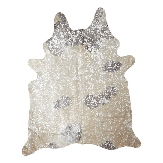 Koeienhuid Vloerkleed Zilver gespikkeld