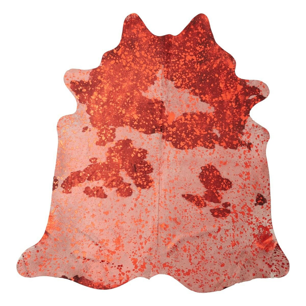 Koeienhuid vloerkleed rood 3,12 m²