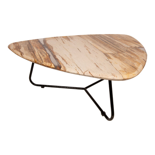 Salontafel Deeba Versteend Hout 95x85x36 cm