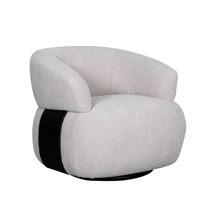 Draaistoel Valenza Naturel Bouclé