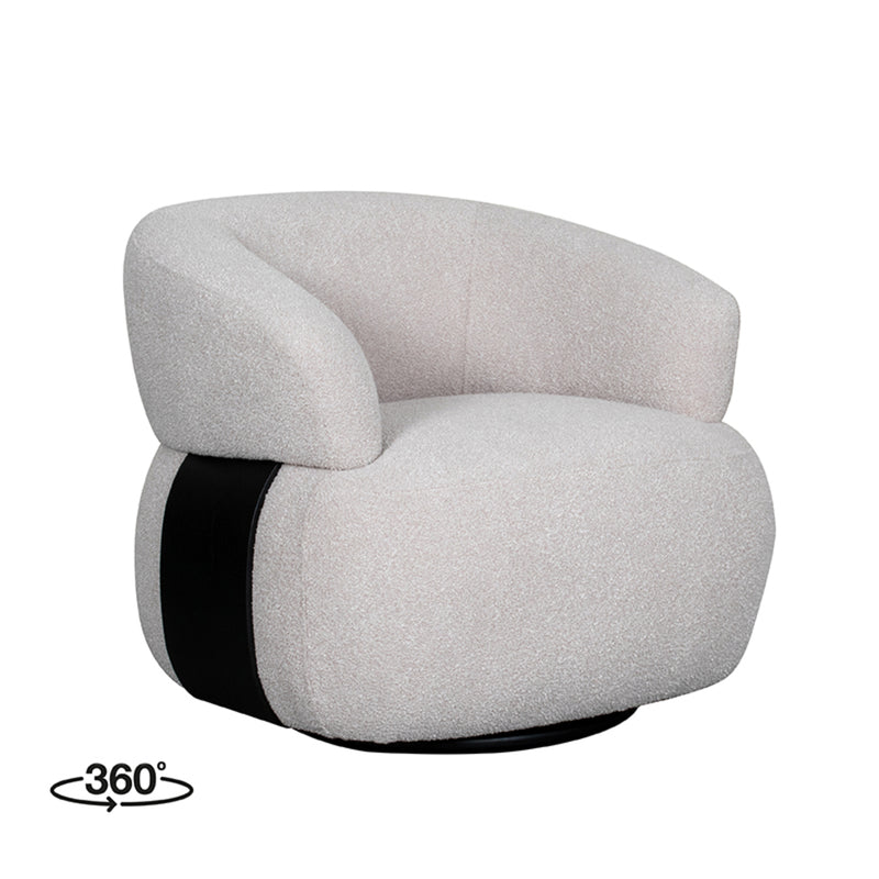 Draaistoel Valenza Naturel Bouclé