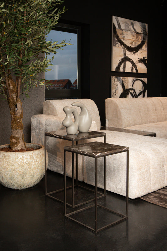 Bruine Bijzettafelset Volo