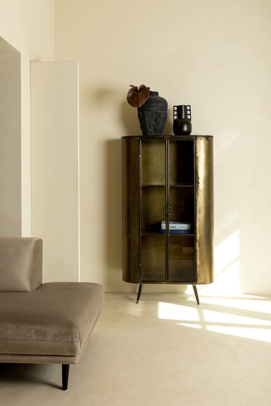 Metalen kast Spacer met glazen deur