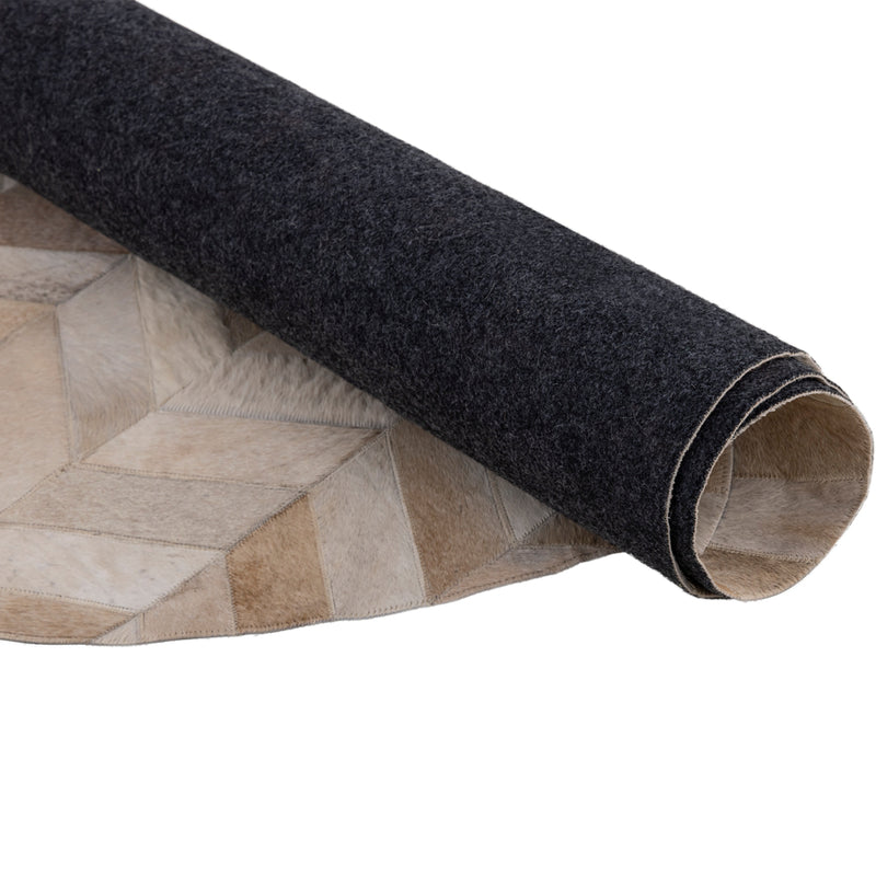 Ovalen Vloerkleed Joanne Koeienhuid Beige