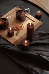 Uyuni Mini Melted LED kaars Wine Red