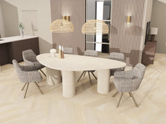 Betonlook eettafel triangel