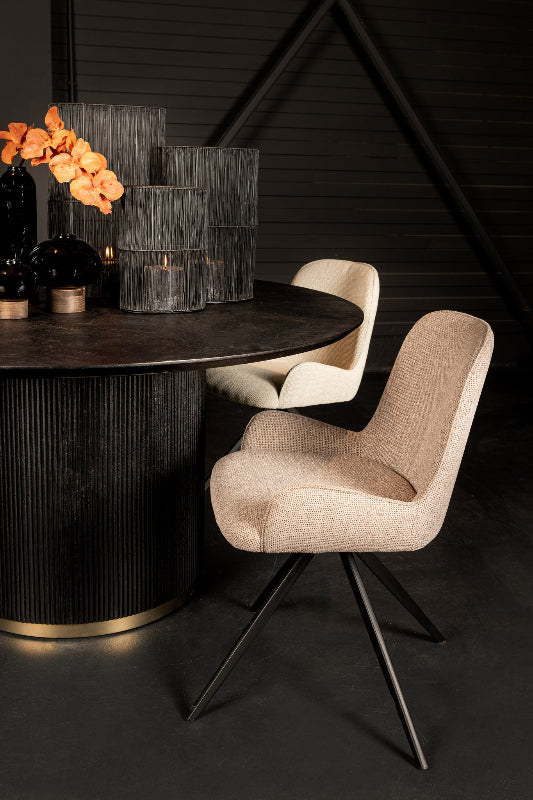 Ronde houten eettafel Xelle