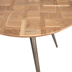 Houten eettafel Fieron organisch rond