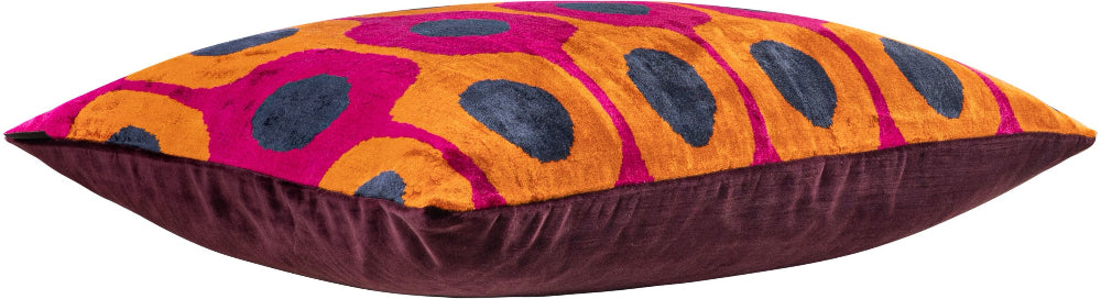 Ikat sierkussen oranje/zwart/paars