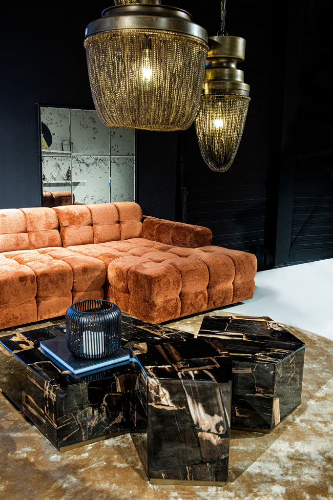 Salontafel Rayn Versteend Hout 66x53x35 cm