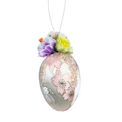 Floral Egg Paars/Geel 10 cm
