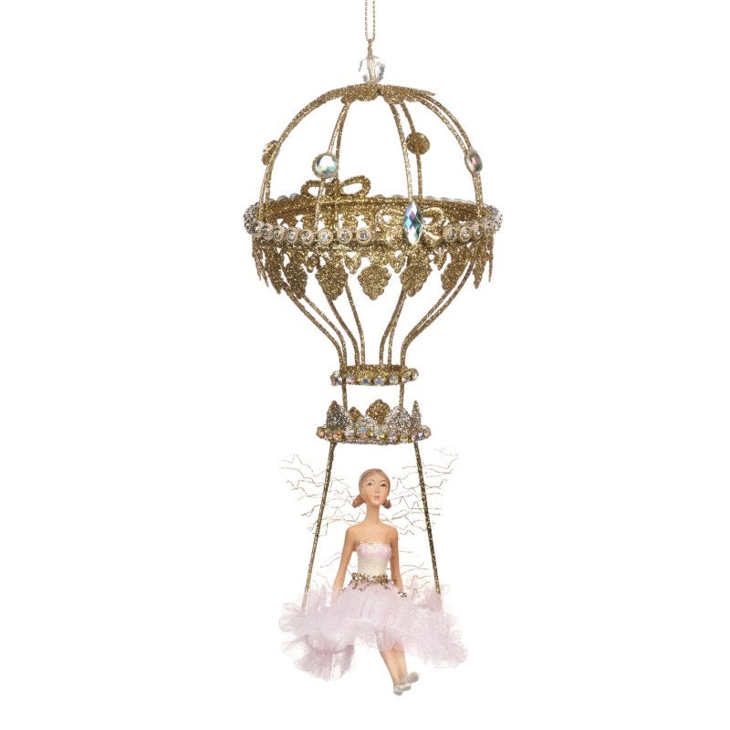 Fairy on metal hot air balloon