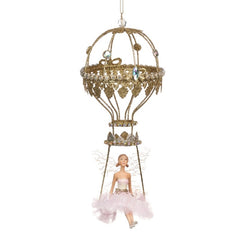 Fairy on metal hot air balloon