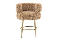 Barkruk HAIR bruin/goud