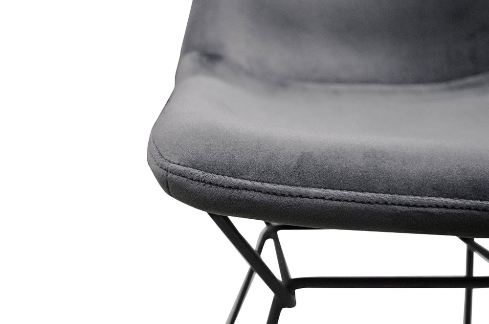 eetkamerstoel met fluwelen bekleding