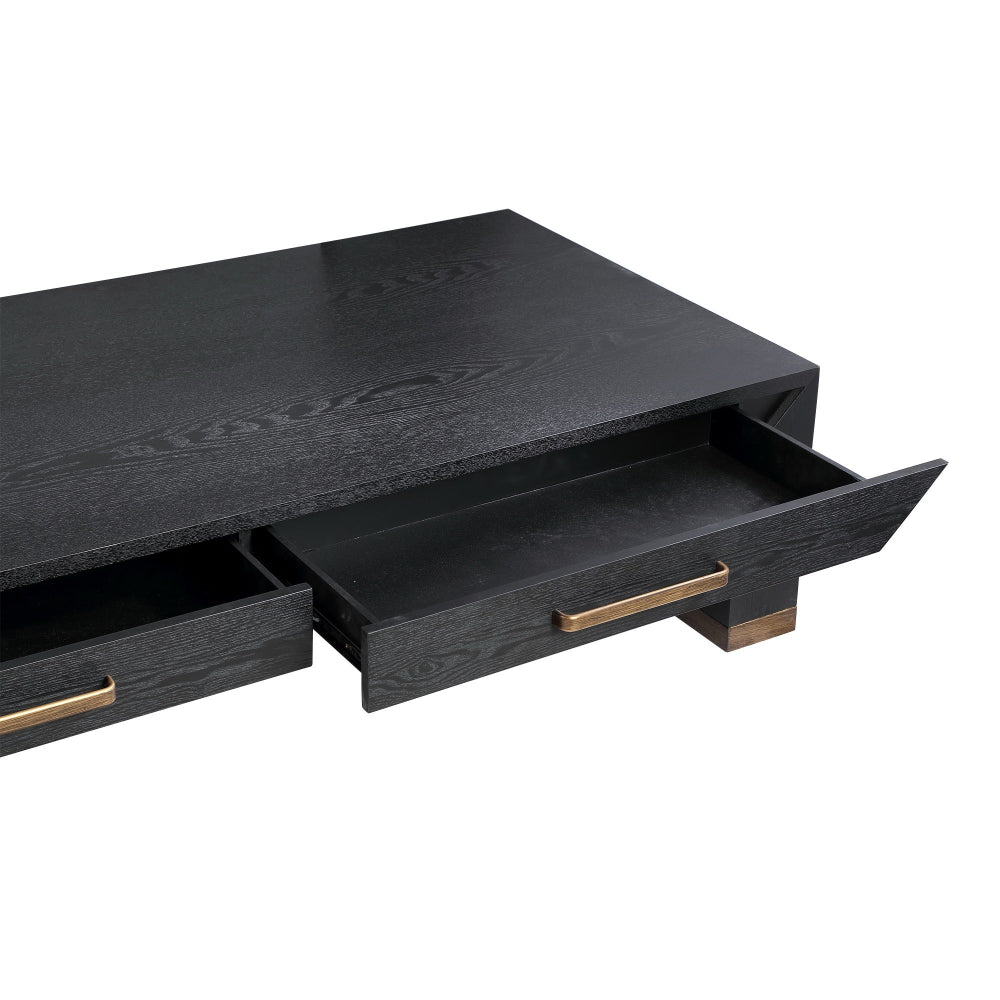 zwarte salontafel met lades