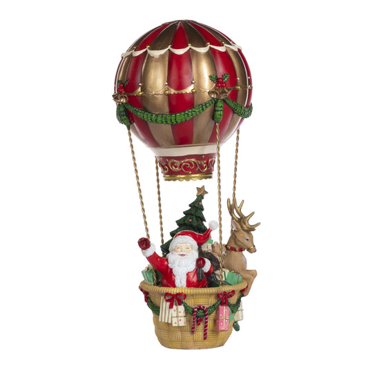 Hot air balloon met Santa