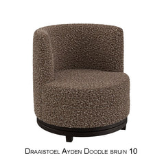 Draaistoel Ayden Doodle bruin 10
