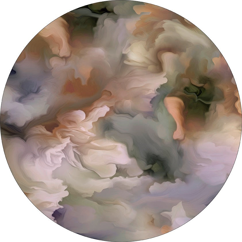 Vloerkleed Aqua Flora Rond Jasmine