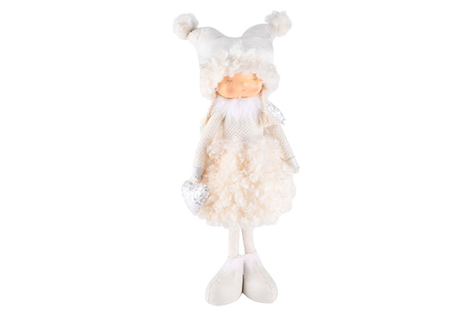 Engelpop wit met hartje