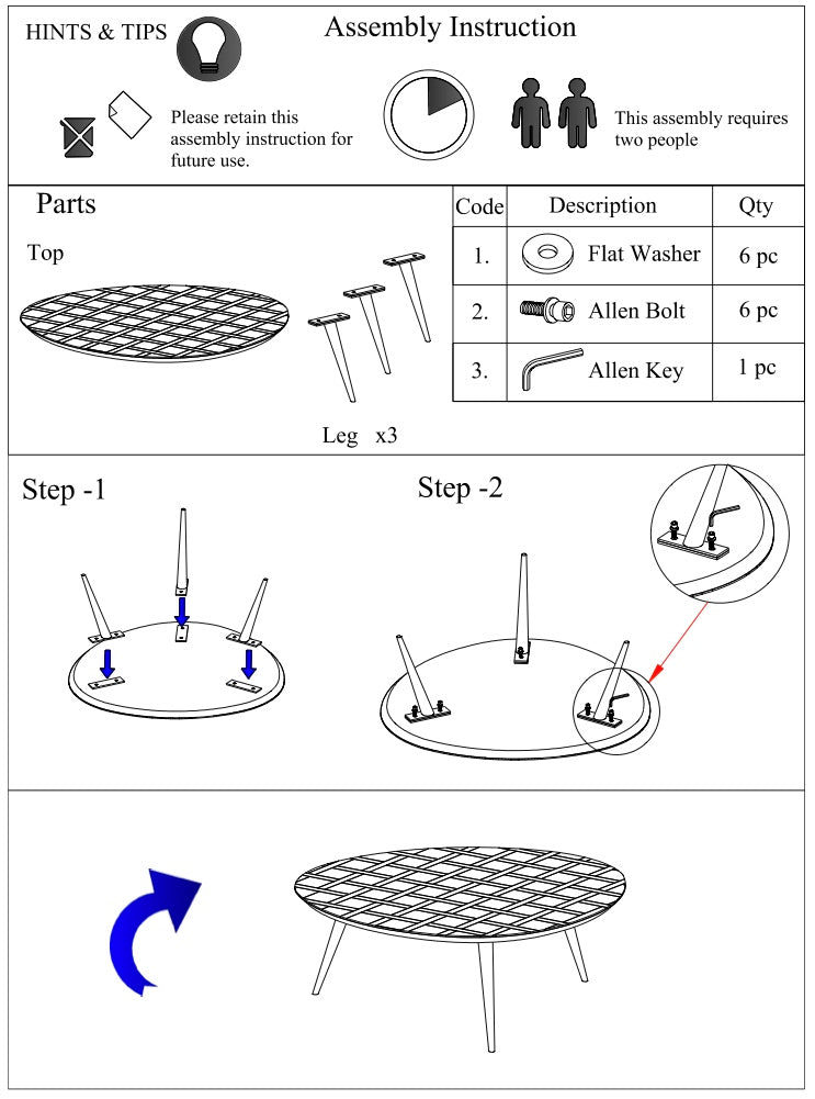 Zwarte Salontafel Fieron Acaciahout