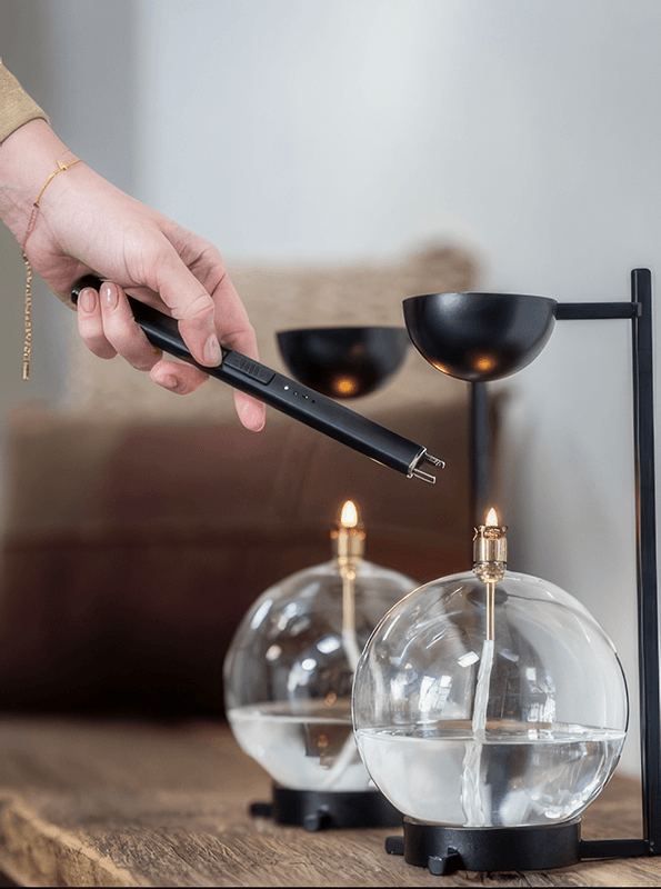 Geurbrander met olielamp