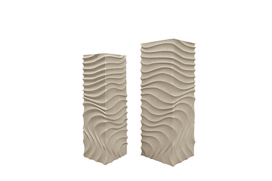 Isaiah zuilenset creme met 3d waves