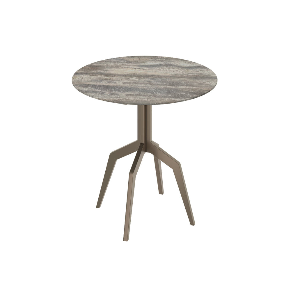 Eettafel Razor Ø80x76 cm grijs/travertin