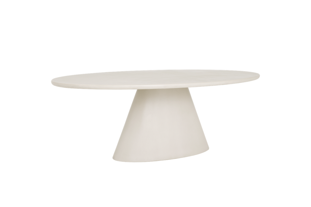 Ovalen eettafel Mello wit