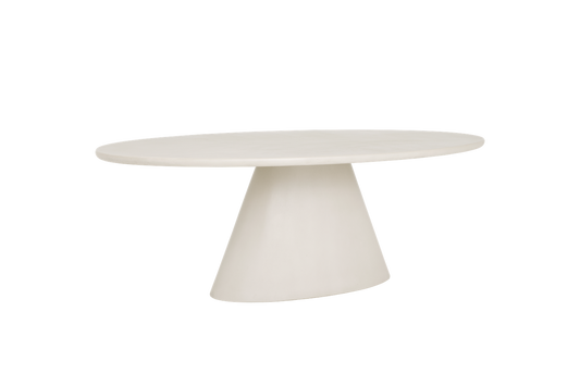 Ovalen eettafel Mello wit