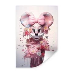 Poster Minnie met strik