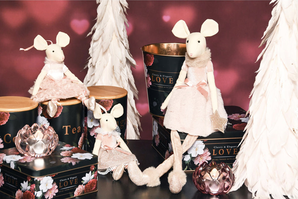 Muis van stof 19x19x43cm