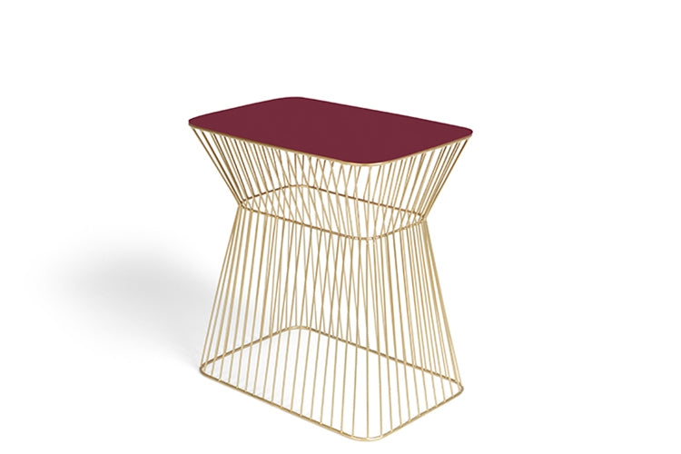 No Offence bijzettafel goud/wijnrood