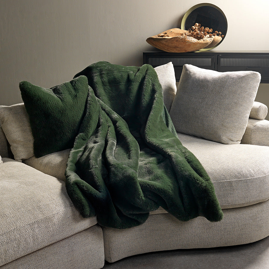 Plaid ZINZI Mountain view groen