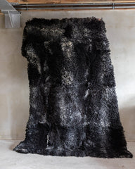 Tibetaans schapenvacht vloerkleed grijs 210x180cm