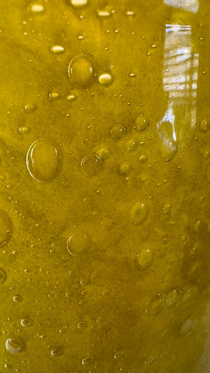 Glazen waxinelichthouder geel 8x8 cm