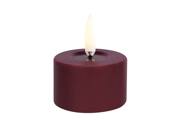 Uyuni Mini Melted LED kaars Wine Red
