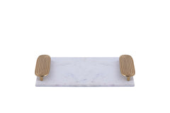 Wit marmeren dienblad Dez 45 cm