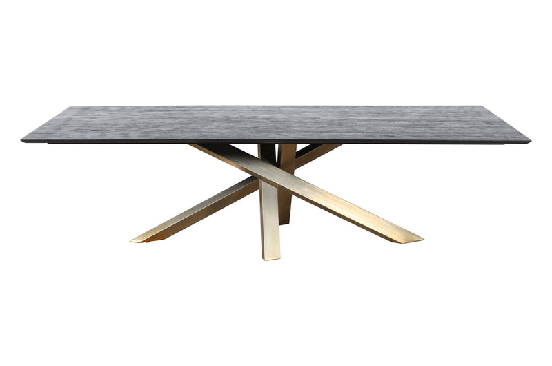 Rechthoekige Houten Eettafel Alore bruin/goud