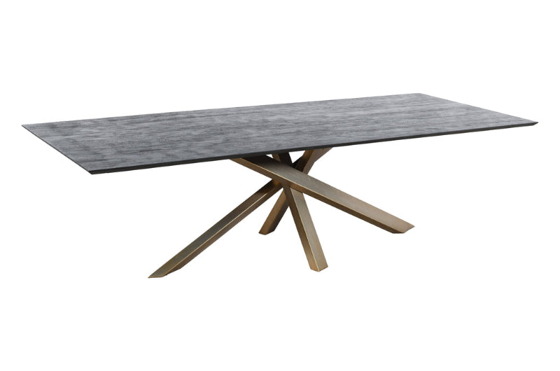 Rechthoekige Houten Eettafel Alore bruin/goud