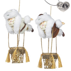 Kerstman hanger met ballonmandje