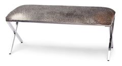 Bankje van koeienhuid grijs