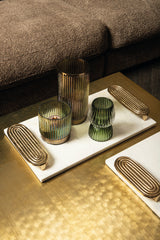 Wit marmeren dienblad Dez 45 cm