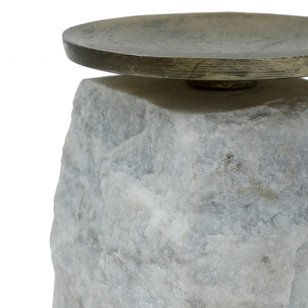 Wit marmeren kandelaar Nimo 11 cm